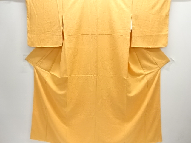 未使用品　熨斗に古典柄織り出し色無地着物